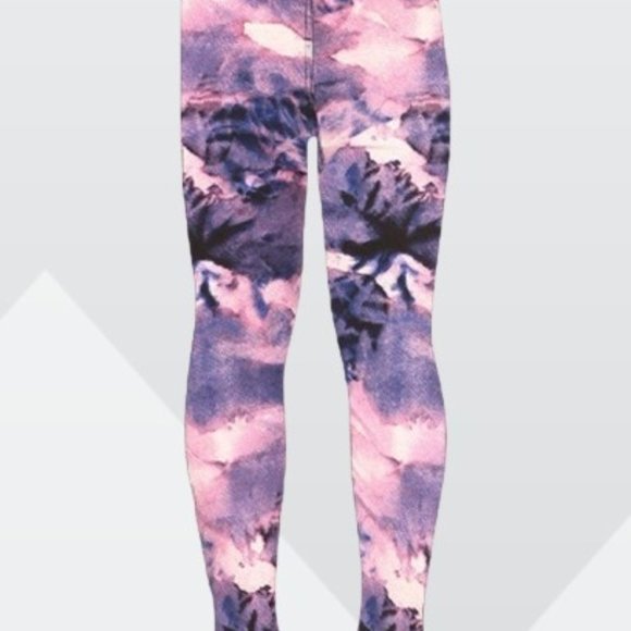 Kids Purple Tie-Dye Leggings - Picture 2 of 2